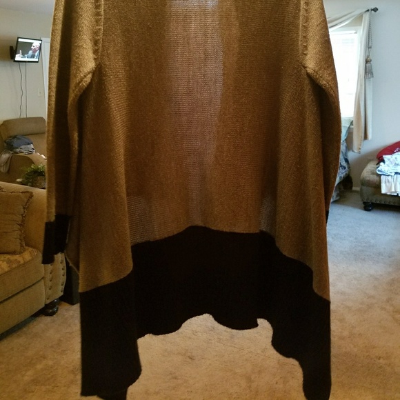 S long, knit cardigan, grey with black trim - Picture 3 of 3
